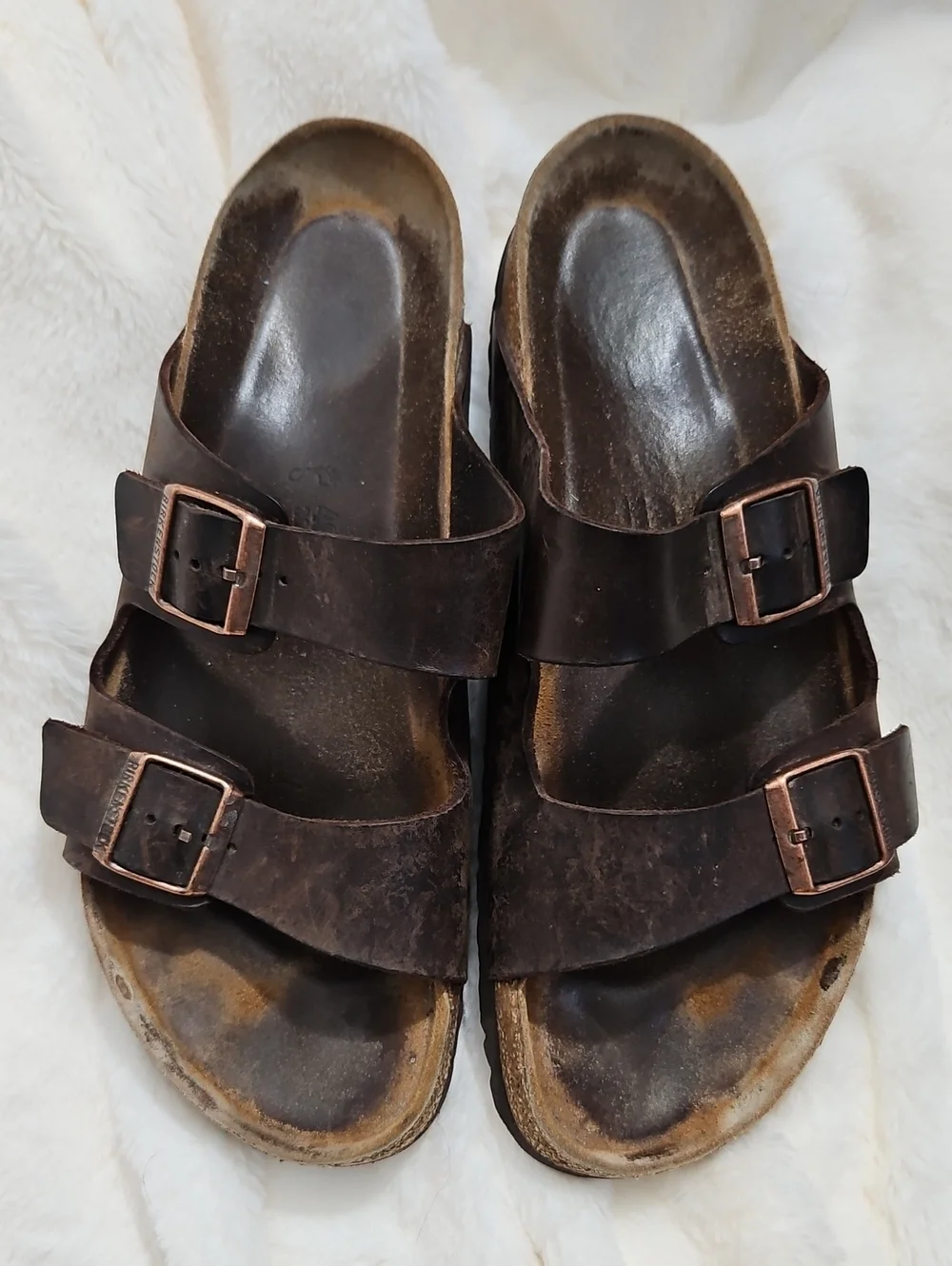 Birkenstock Arizona Oiled Leather Sandals Brown Men's EU 46 US 12 Regular Fit